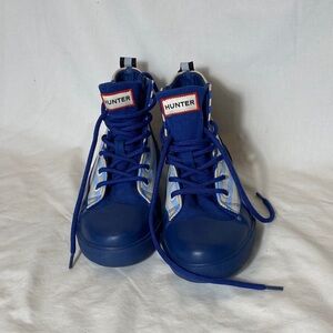 Hunter for Target Dipped Canvas Blue and White High-Top Sneaker Women-6 (Kids-4)